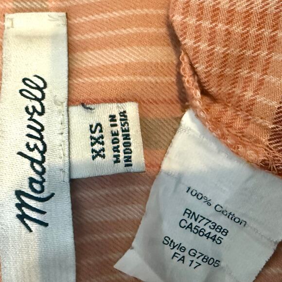 Madewell XXS Morningview tie sleeve button front v neck blouse top TB 2789 - Picture 2 of 11